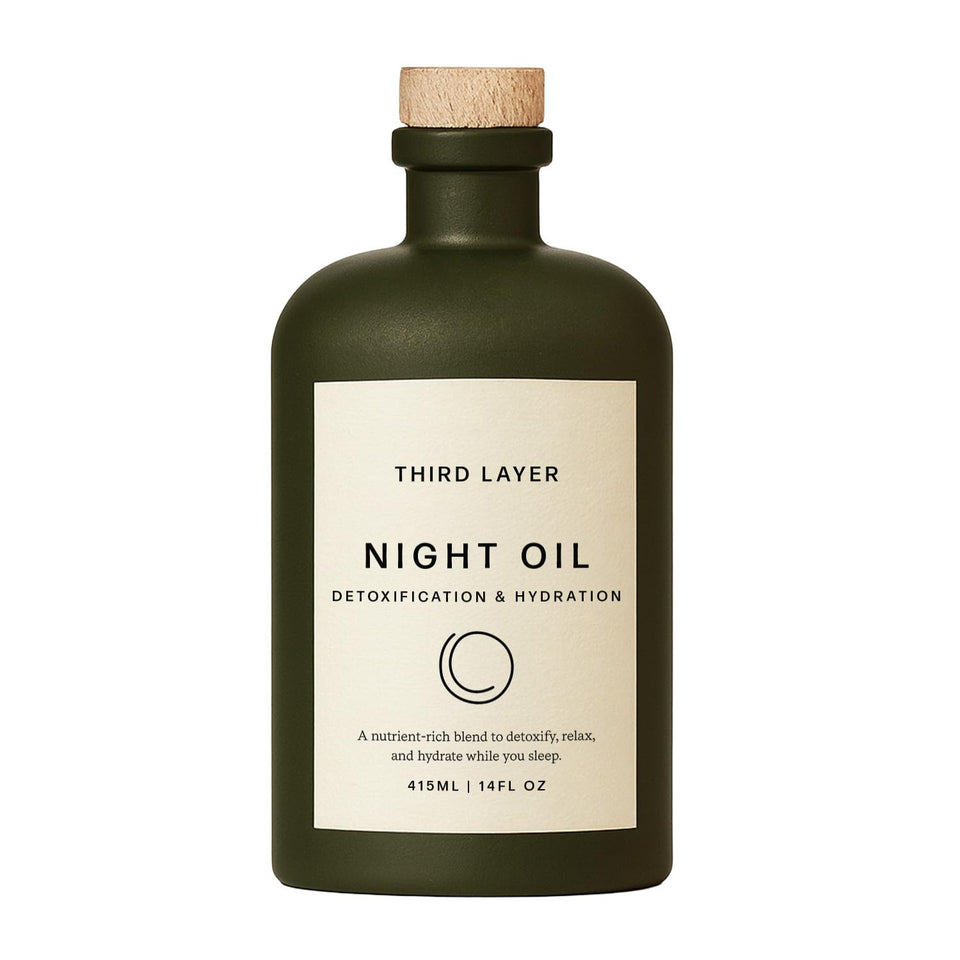 Third Layer front bottle view showing label and organic branding, promotes purity
