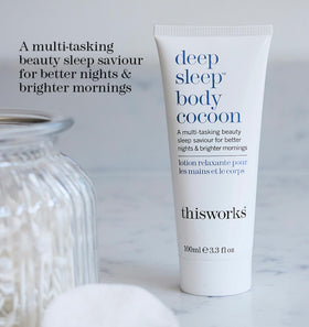THISWORKS open tube with cream texture swatch, demonstrates fast-absorbing hydration