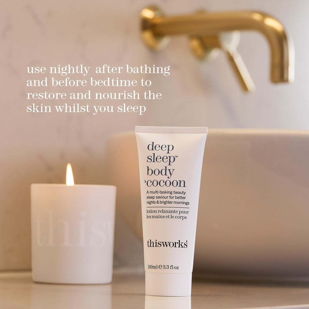 THISWORKS tube inside travel toiletry case, emphasizes compact travel-friendly design