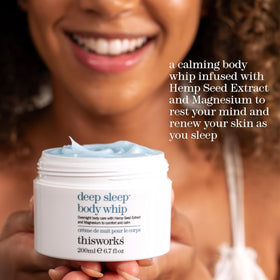THISWORKS ingredient close-up featuring shea butter and magnesium benefits
