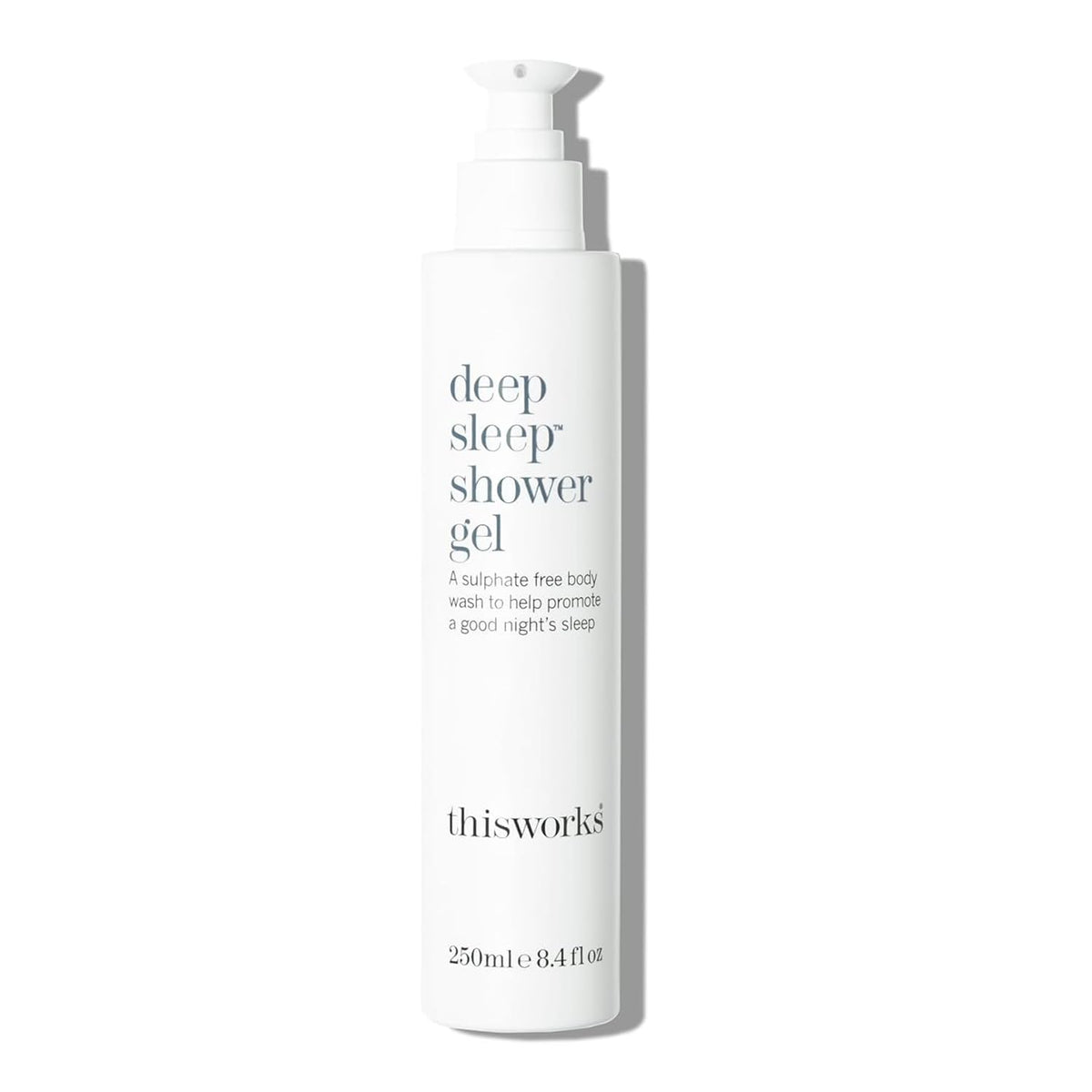THISWORKS bottle front view showing calming label and benefits
