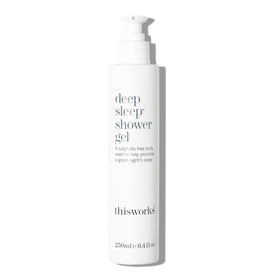 THISWORKS bottle front view showing calming label and benefits