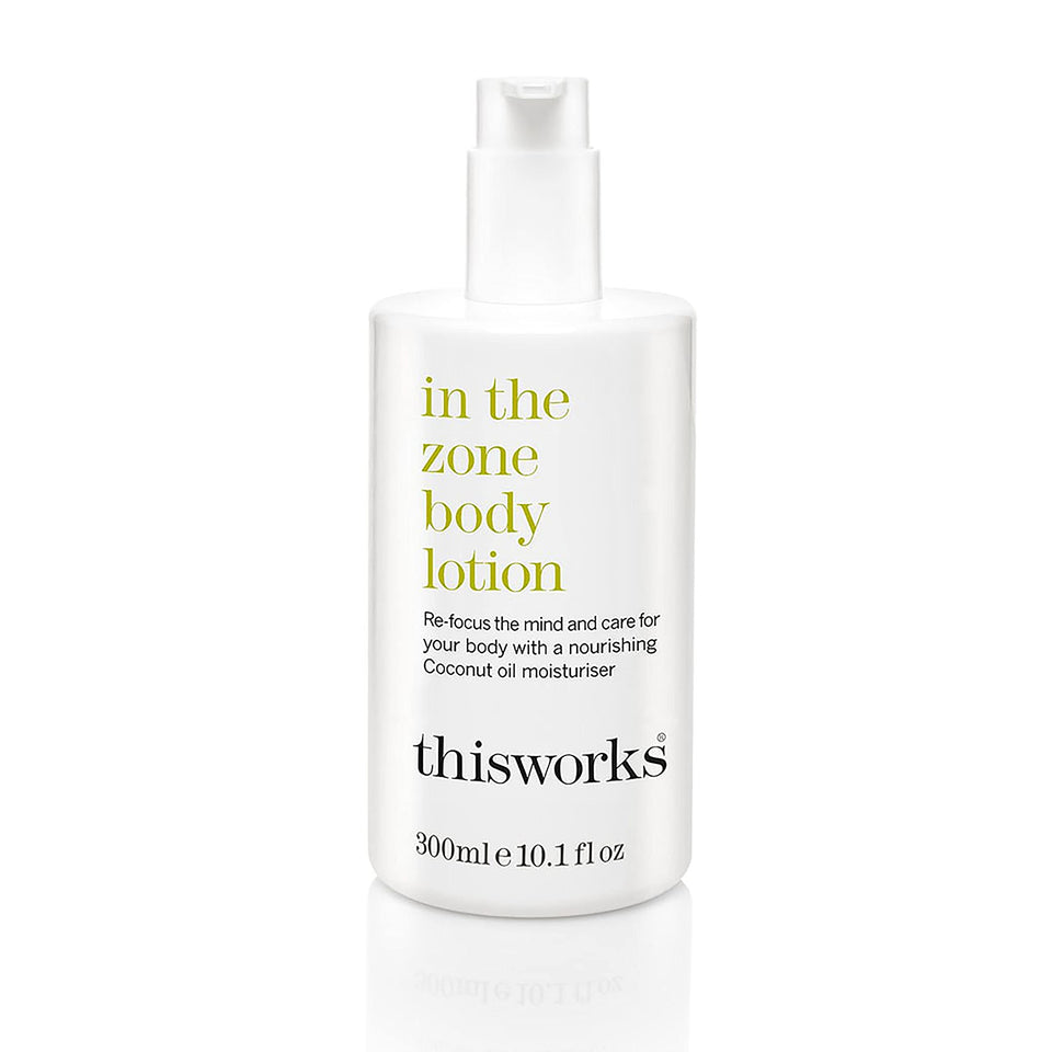 THISWORKS front label showing product name and size for clear identification and trust