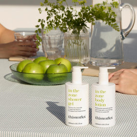 THISWORKS applied to hands demonstrating smooth absorption and instant hydration