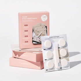 THOME kit components laid out to show the four-step routine and order