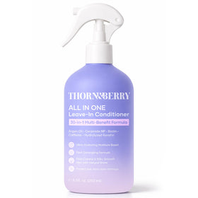 THORN & BERRY front packaging bottle showing lightweight detangler benefits