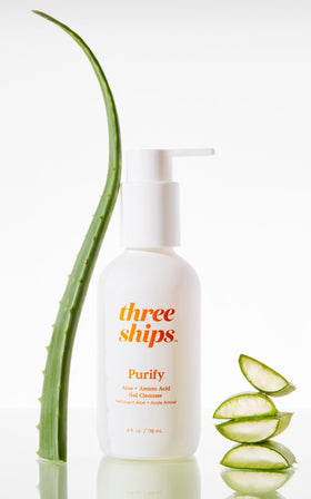 Three Ships placed on bathroom shelf in lifestyle scene suggesting routine fit
