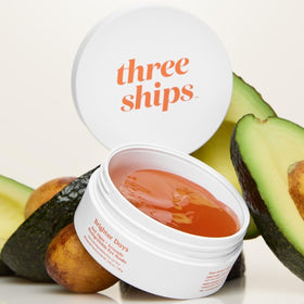 Three Ships avocado ingredient visual showing nourishing fatty acids
