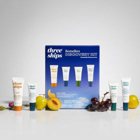 Three Ships Jelly Drops serum texture on fingertip providing hyaluronic hydration benefit