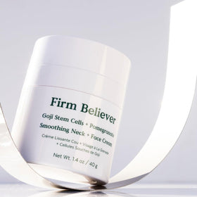 Three Ships cream on bathroom counter for calming nighttime routine
