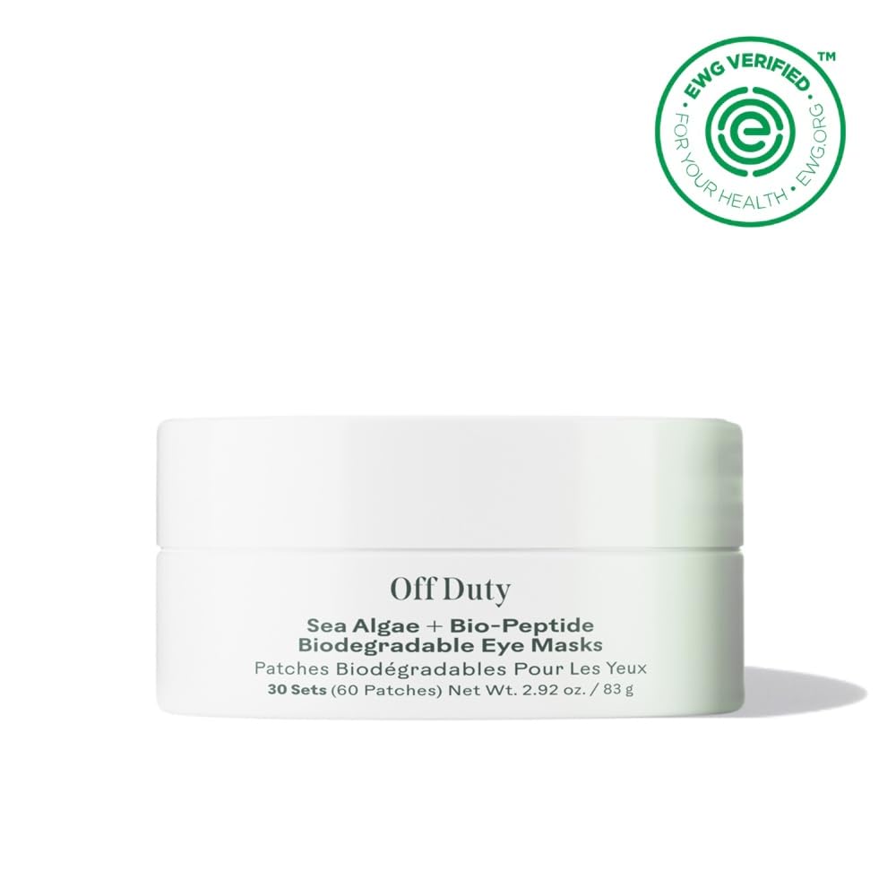 Three Ships open jar showing serum and packed biodegradable hydrogel masks for hydration
