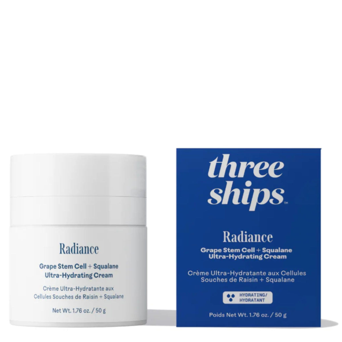 Three Ships front packaging showing product and benefits