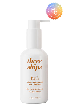 Three Ships gel texture close-up illustrating smooth, hydrating consistency benefit