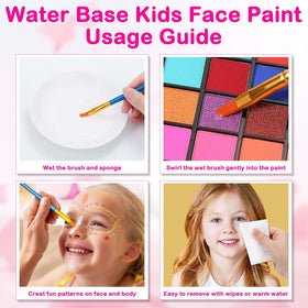 Thrilez cosplay stage makeup example demonstrating bright, washable effects