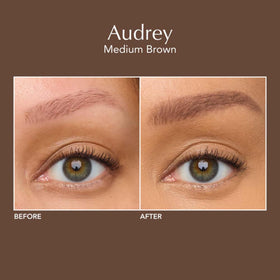 Thrive Causemetics dual‑ended spoolie brush to blend and groom brows