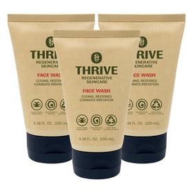 Thrive Natural Care front packaging showing product benefits and vegan label