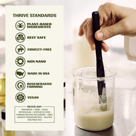 Thrive Natural Care ingredient label detail highlighting regenerative botanicals