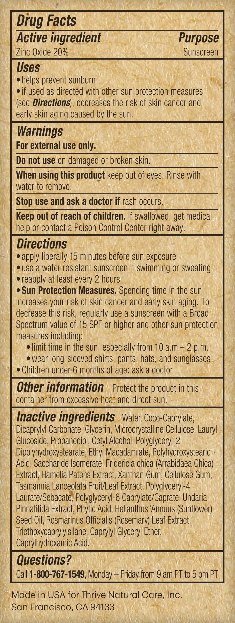 Thrive Natural Care in outdoor setting protecting skin while enjoying sunlight