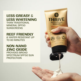 Thrive Natural Care close-up texture showing smooth blend and quick absorption