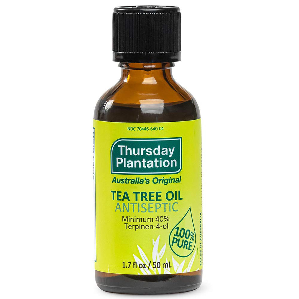 Thursday Plantation front bottle showing product and easy handling benefit