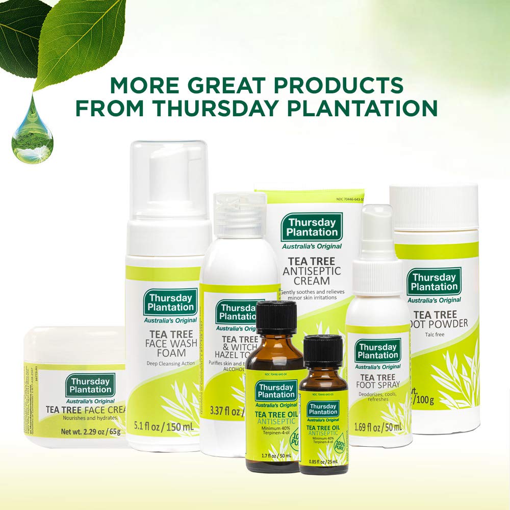 Thursday Plantation travel-ready bottle with kit showing convenient on-the-go cleansing