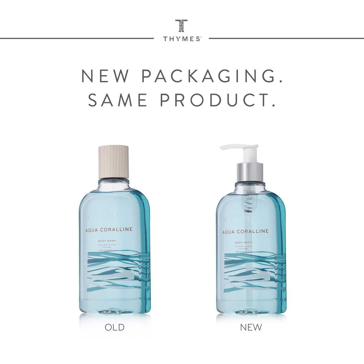 Thymes pump close-up demonstrates easy dispensing and reduced product waste