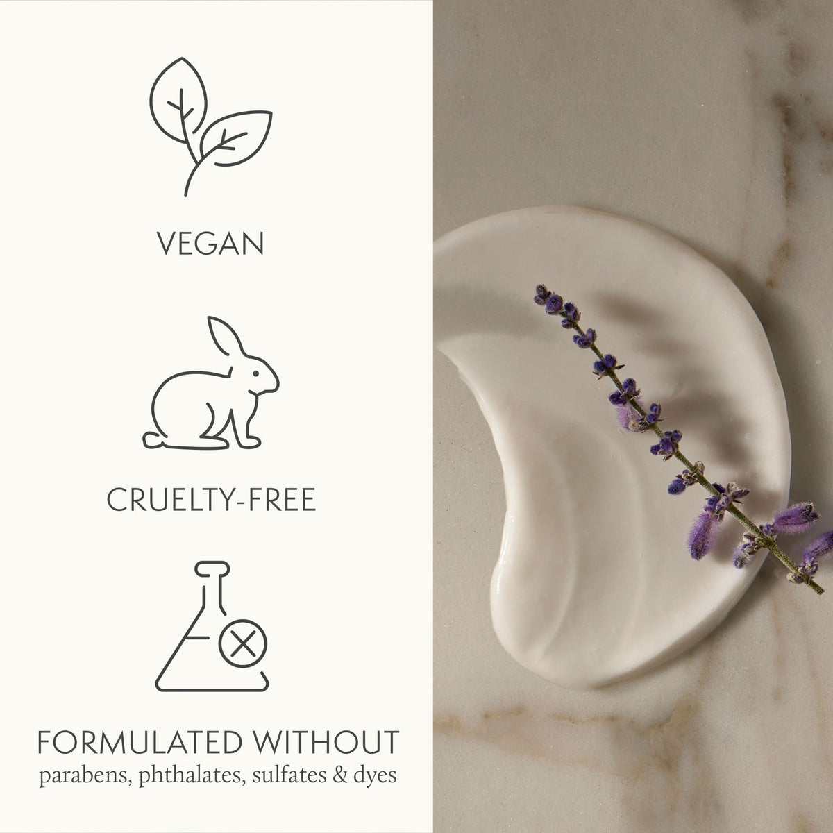 Thymes bottle next to a common object showing 16 fl oz scale benefit