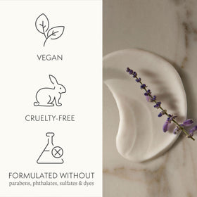 Thymes bottle next to a common object showing 16 fl oz scale benefit