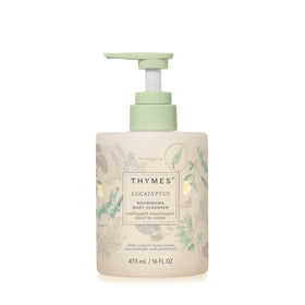 Thymes bottle front packaging showing eucalyptus scent and benefits