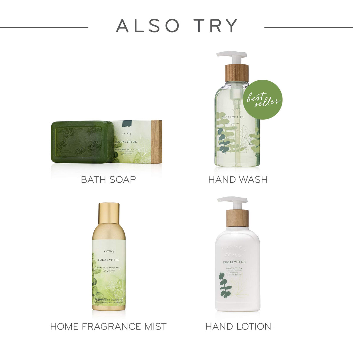 Thymes held in hand to show 3 fl oz travel-friendly size