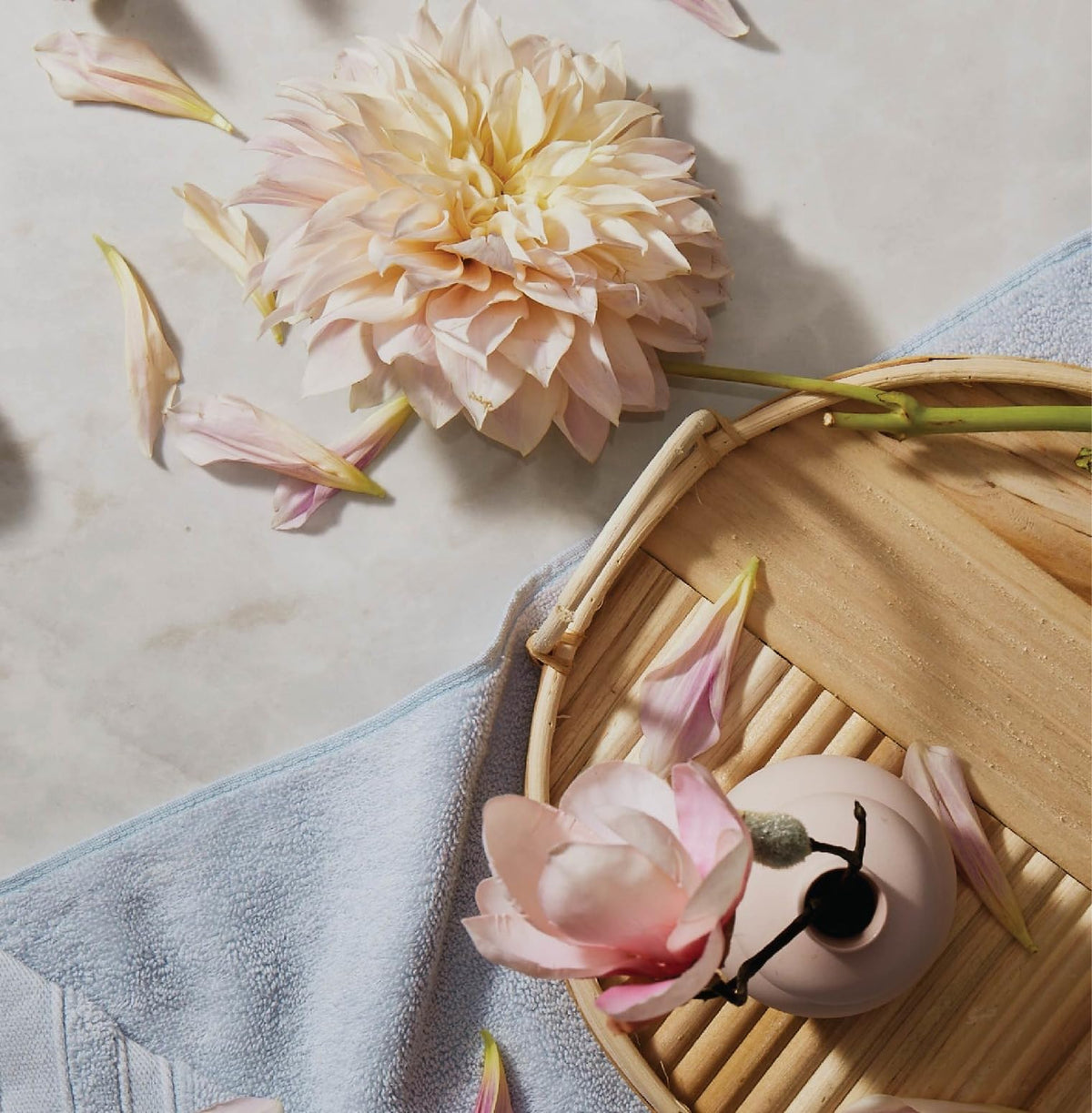 Thymes Kimono Rose packaged as a gift displaying artisan-designed label