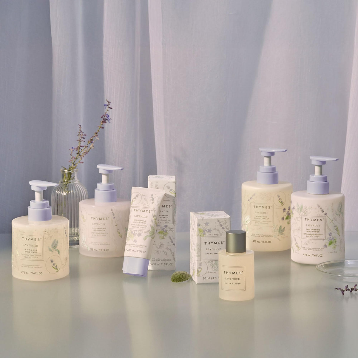 Thymes on bathroom vanity showing decorative display and gifting benefit