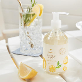 Thymes pump close-up demonstrating smooth dispensing and controlled portion benefit