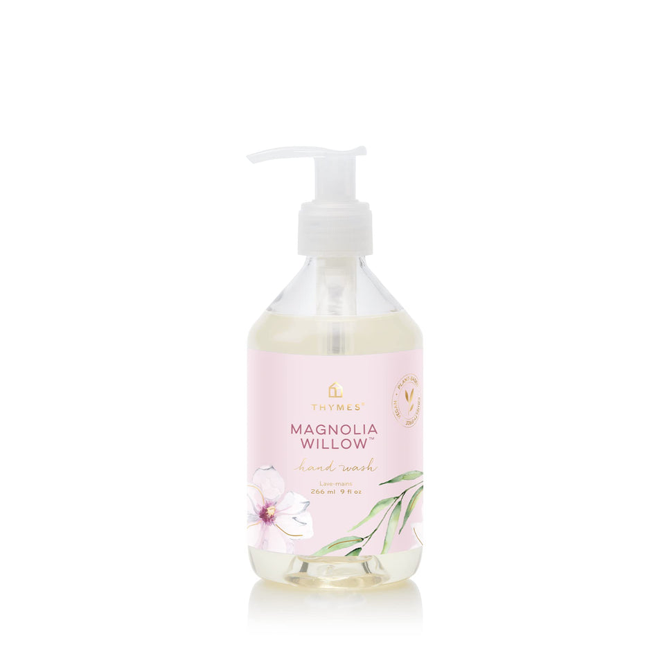 Thymes front packaging showing bottle and pump, communicates quality
