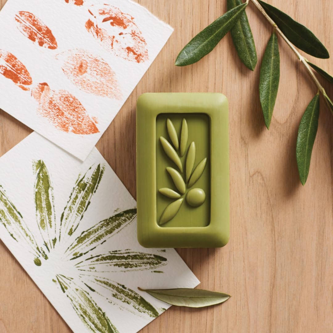 Thymes olive leaf label detail showing fragrance notes, communicates quality