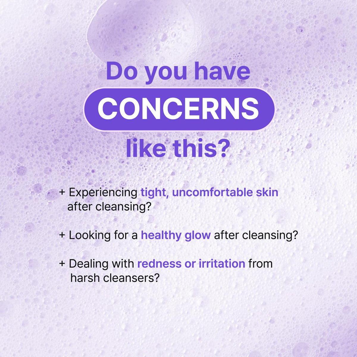 TIA'M foam lather on hand showing mild cleansing foam and non-stripping finish
