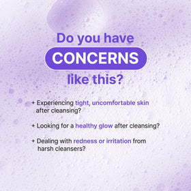 TIA'M foam lather on hand showing mild cleansing foam and non-stripping finish