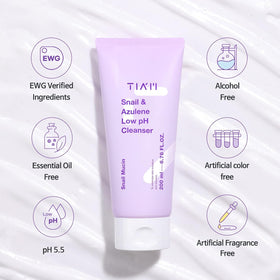 TIA'M gel texture close-up demonstrating hydrating formula and smooth application