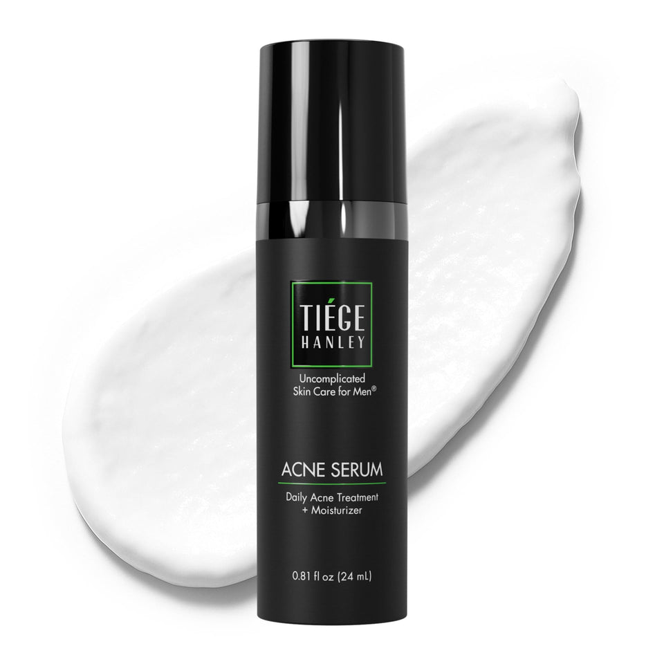 Tiege Hanley bottle front packaging showing product name and benefits
