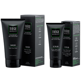 Tiege Hanley bundle front packaging showing both products and clean design benefit