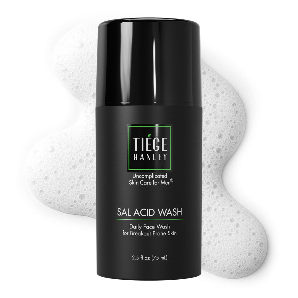 Tiege Hanley front packaging showing product and branding, promotes convenience
