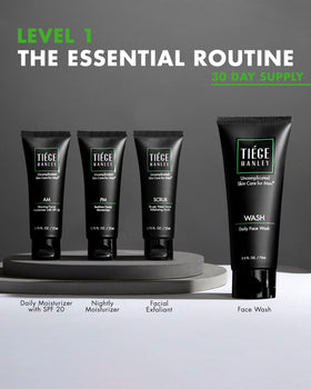 Tiege Hanley exfoliating scrub texture close-up demonstrating smoothing benefit