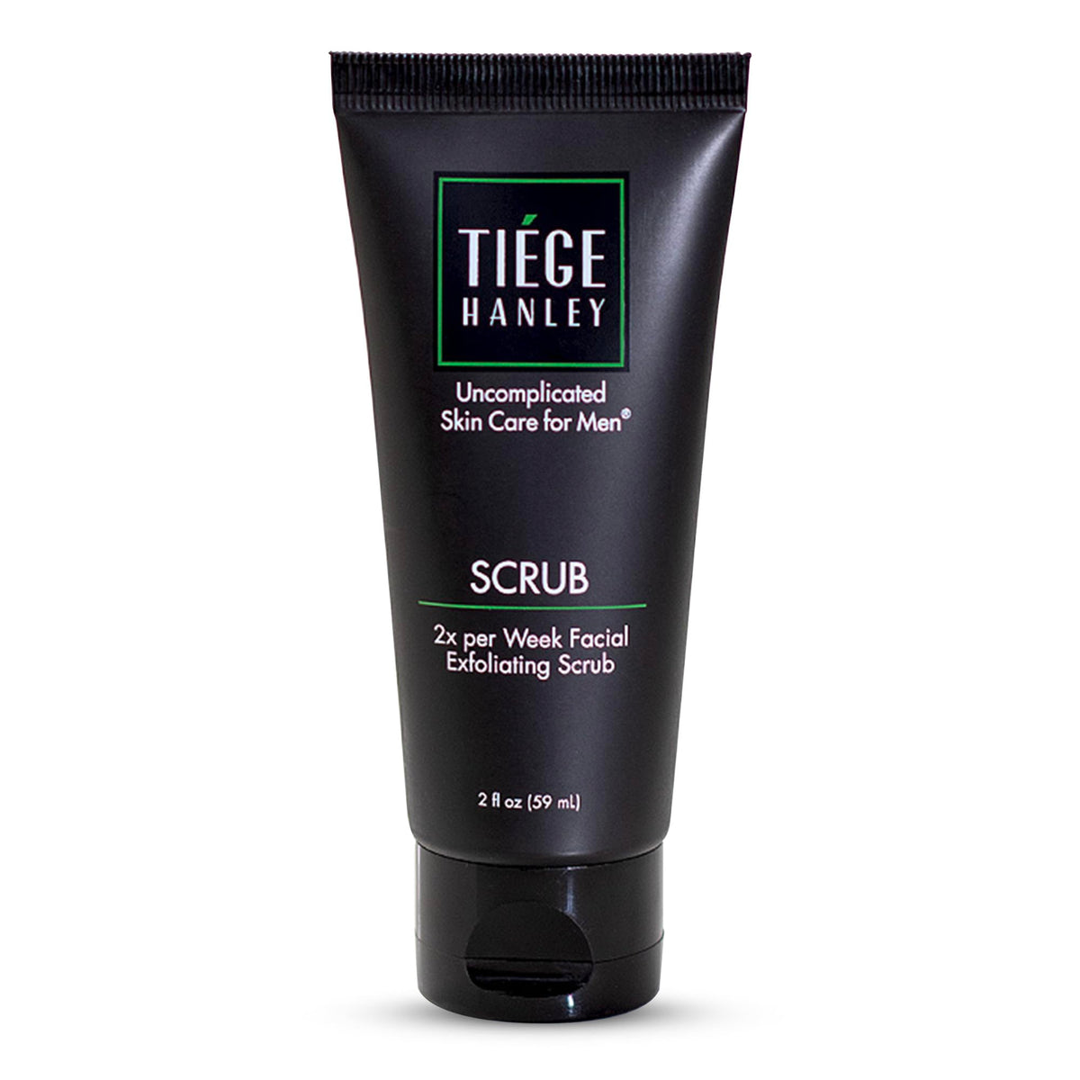 Tiege Hanley front packaging showing bottle and clear product identity for easy selection