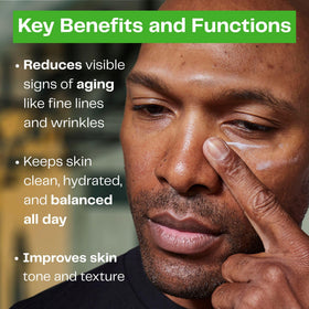 Tiege Hanley products in use during a morning routine demonstrating quick application