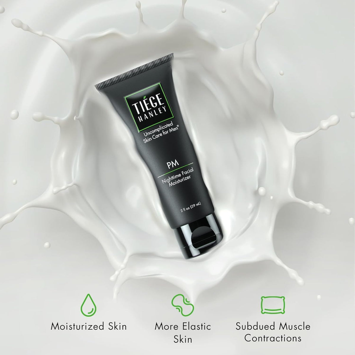 Tiege Hanley SPF 20 label detail, clear sun protection for daily use