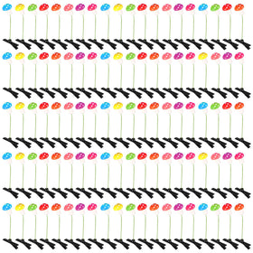 Tigeen front packaging showing 100 mushroom hair clips and colorful assortment benefit