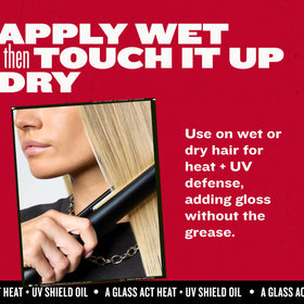 TIGI Bed Head applied to damp hair before blow-dry for heat protection