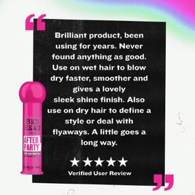 TIGI Bed Head on a bathroom shelf in lifestyle scene showing daily styling routine