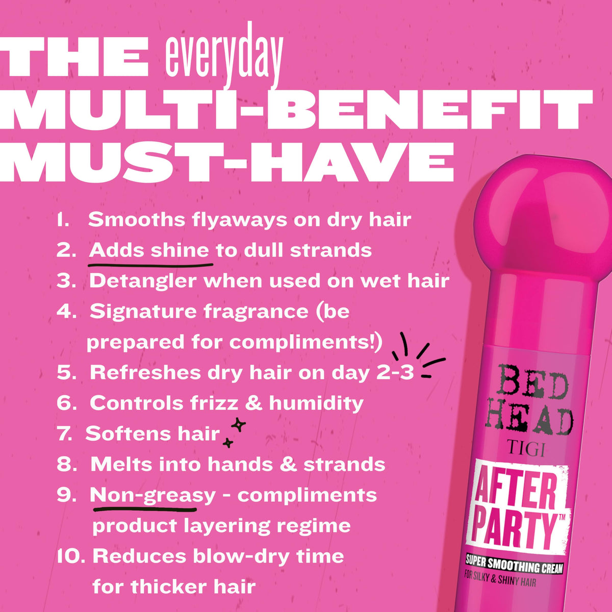 TIGI Bed Head lifestyle shot with fruit suggesting fresh Summer Fruit fragrance