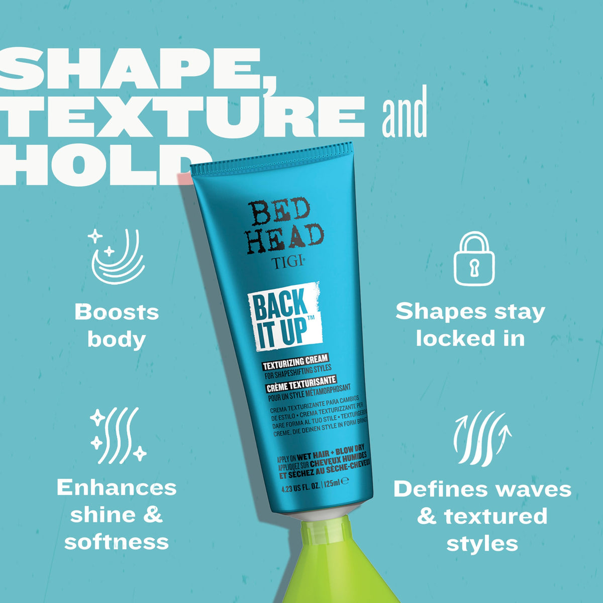 TIGI Bed Head cream on hand being applied for easy styling control